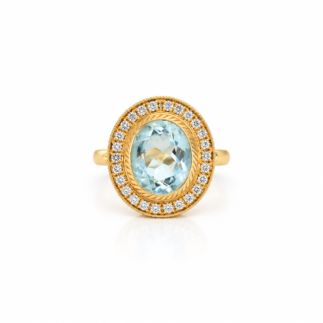 Maxi Anillo Aguamarina