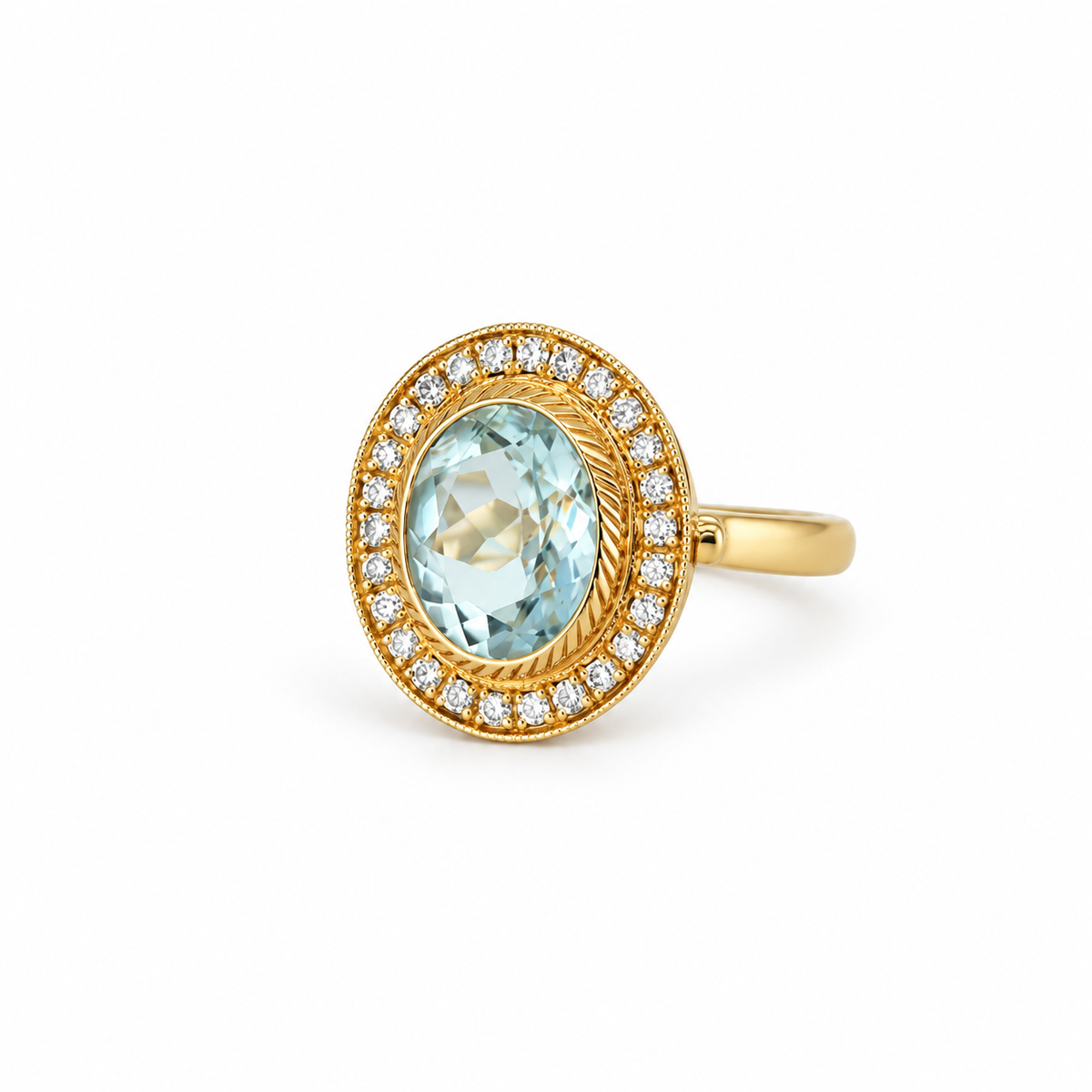 Maxi Anillo Aguamarina