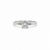 Solitario Oro Blanco 18K