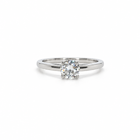 Solitario Oro Blanco 18K