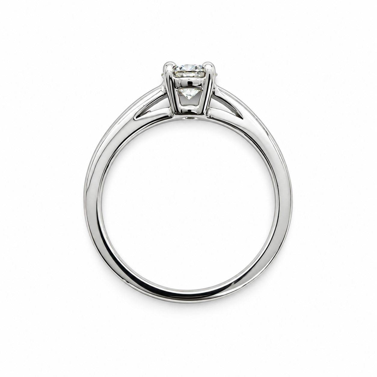 Solitario Oro Blanco 18K