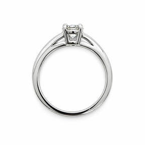 Solitario Oro Blanco 18K
