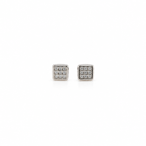 Aros Cuadrados Oro Blanco