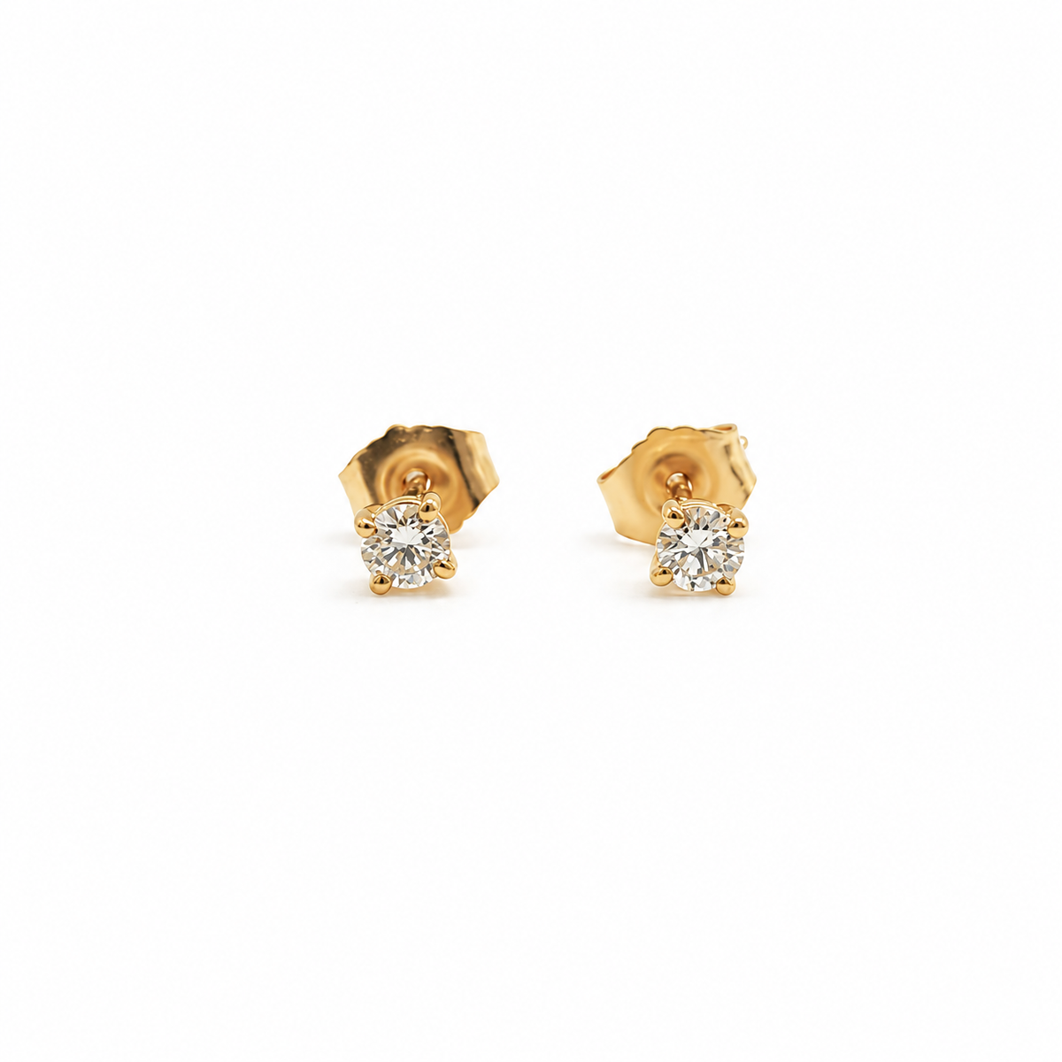 Aros Punto de Luz Oro Amarillo 18K 0,20Ct