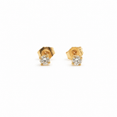 Aros Punto de Luz Oro Amarillo 18K 0,20Ct
