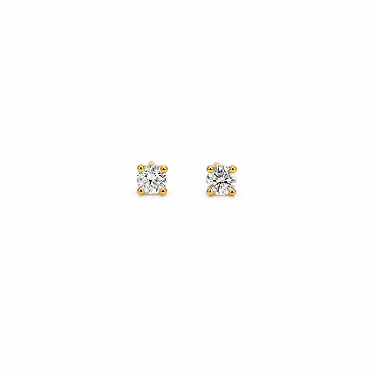 Aros Punto de Luz Oro Amarillo 18K 0,10Ct