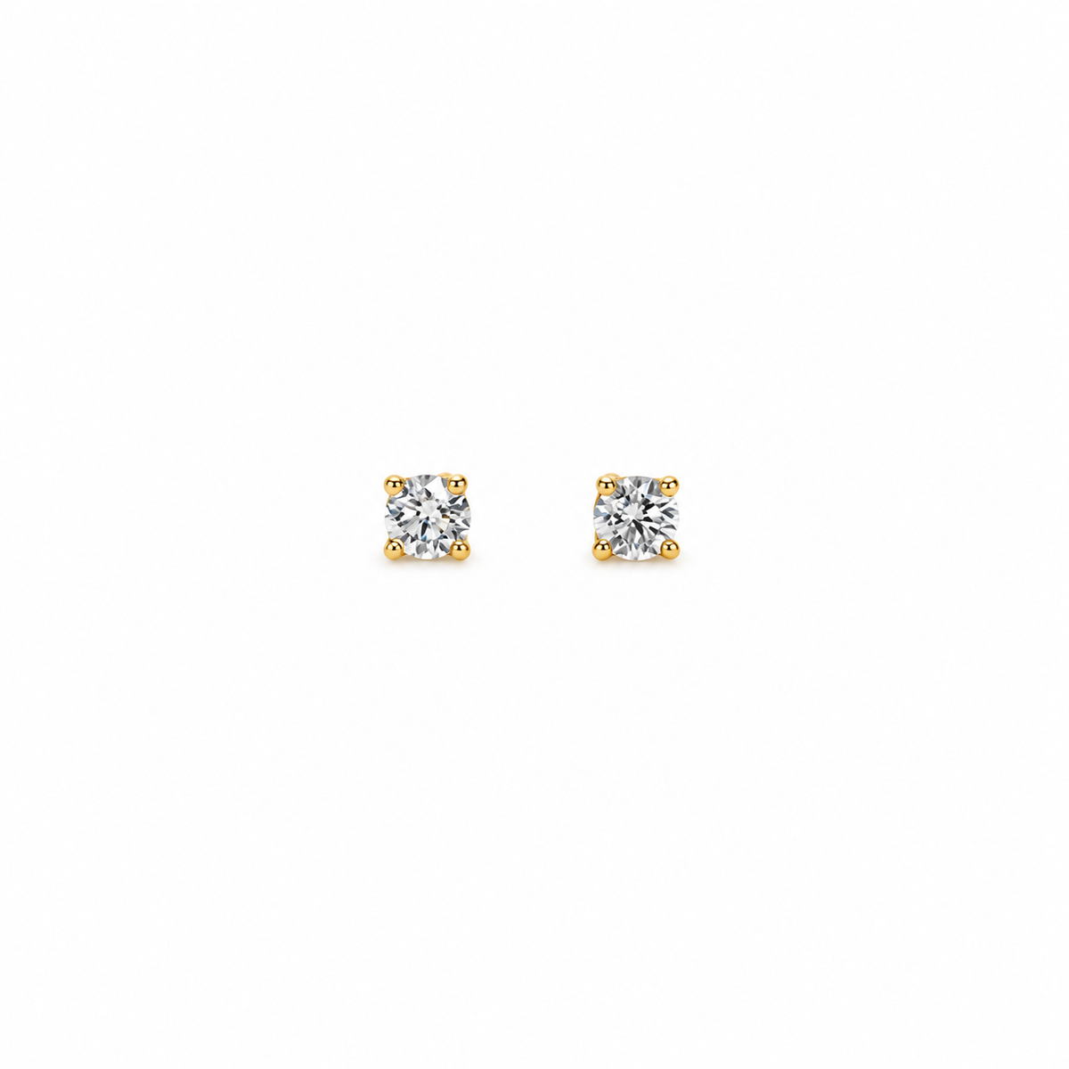 Aros Punto de Luz Oro Amarillo 18K 0,25Ct
