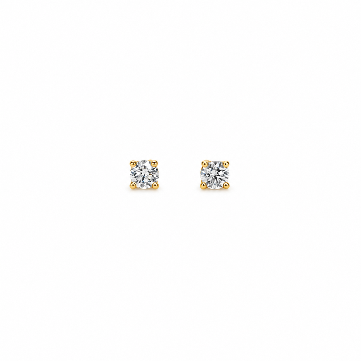 Aros Punto de Luz Oro Amarillo 18K 0,25Ct