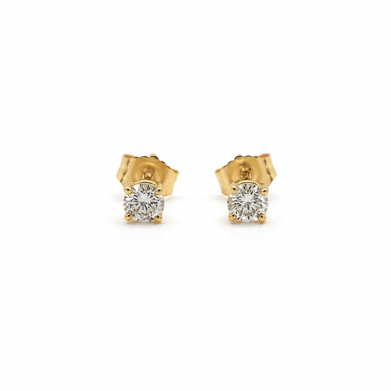 Aros Punto de Luz Oro Amarillo 18K 0,40Ct