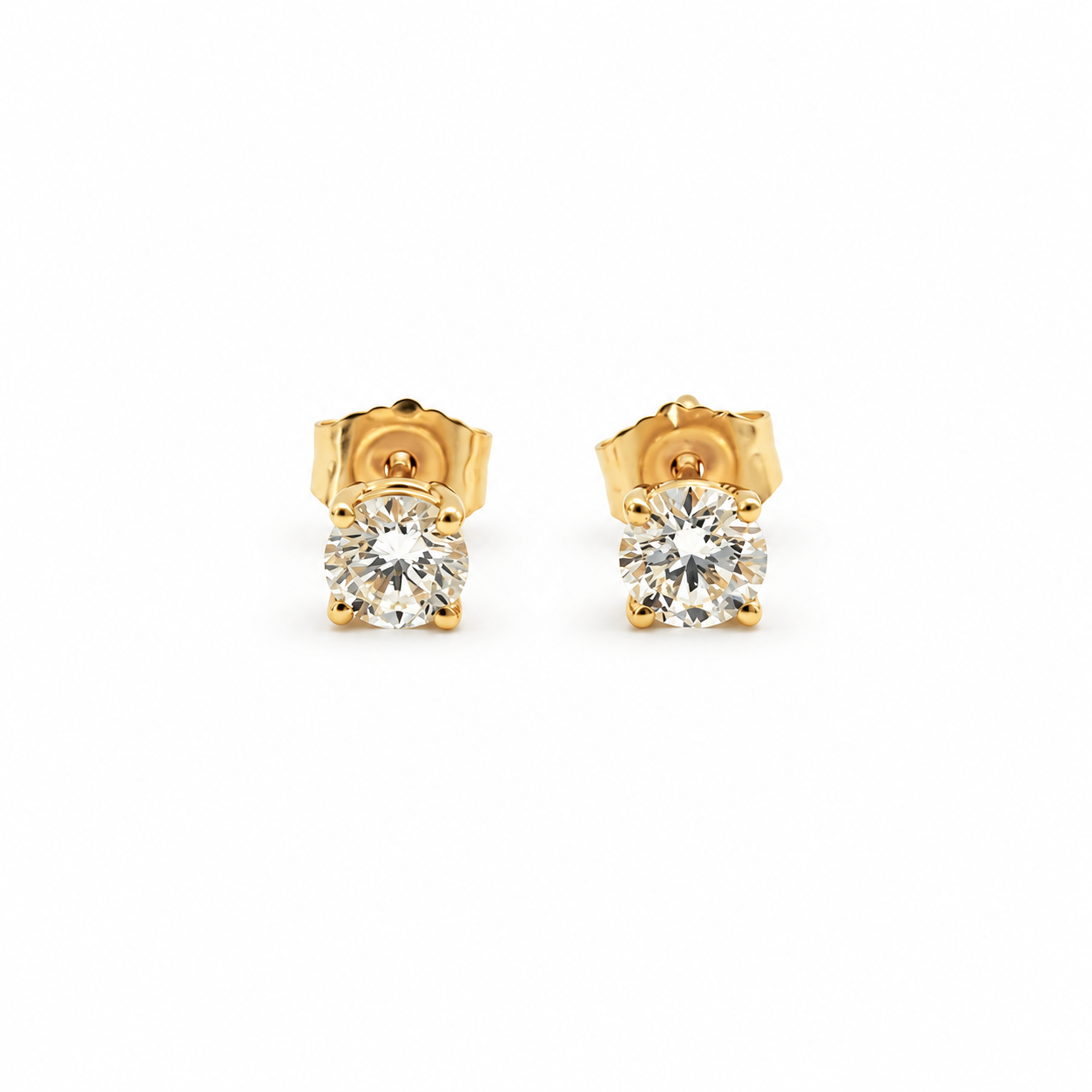 Aros Punto de Luz Oro Amarillo 18K 0,53Ct