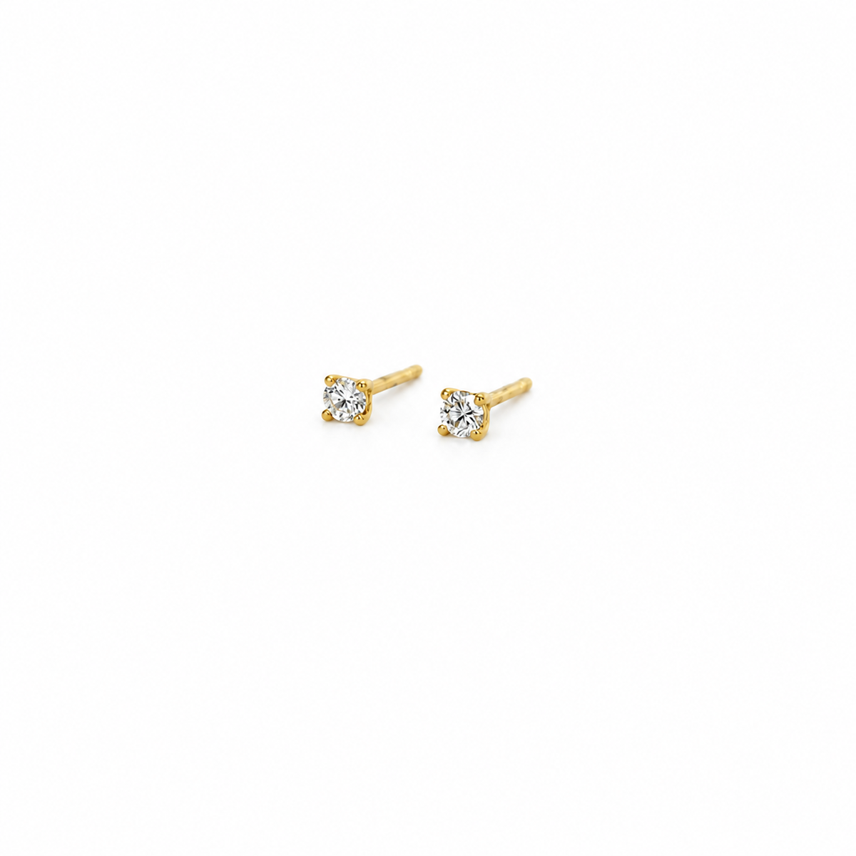 Aros Punto de Luz Oro Amarillo 18K 0,10Ct