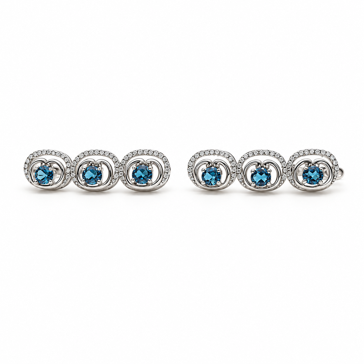 Aros Ojos De Topacios