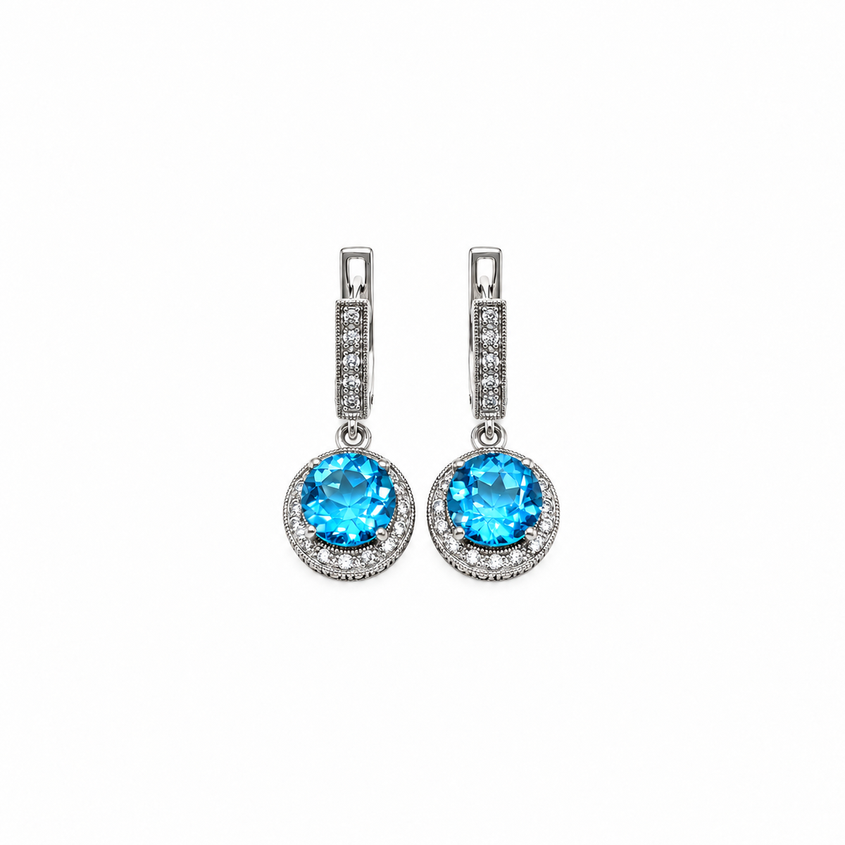 Aros Redondos London Blue Topaz