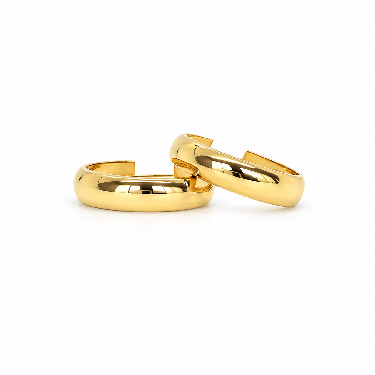 Argollas Bote Oro Amarillo 2,5cm