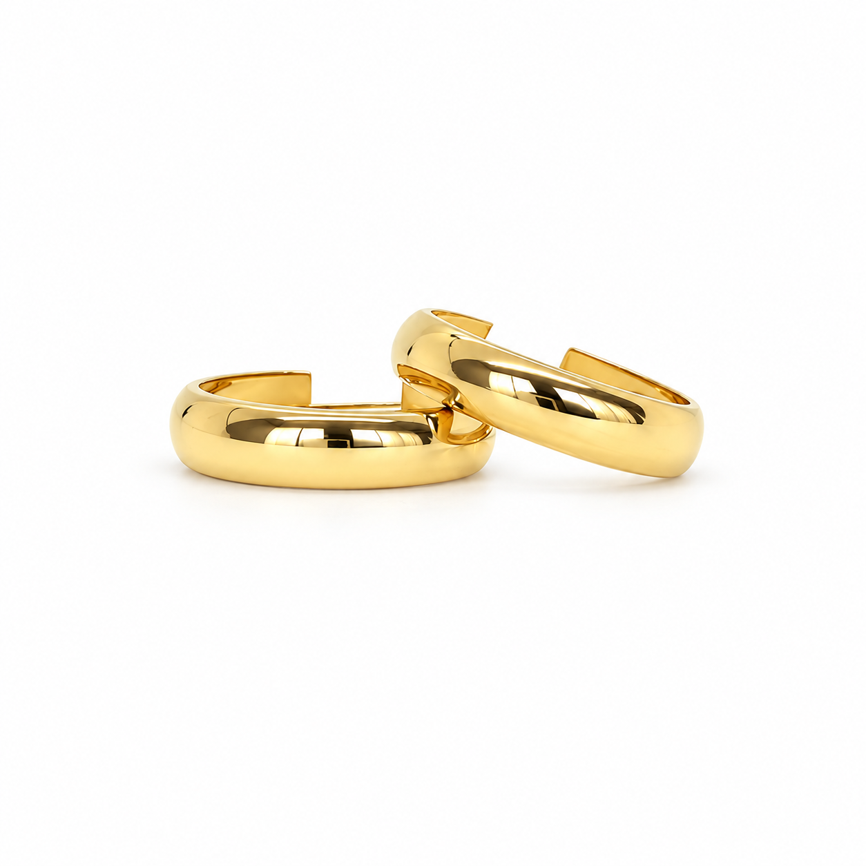Argollas Bote Oro Amarillo 2,5cm