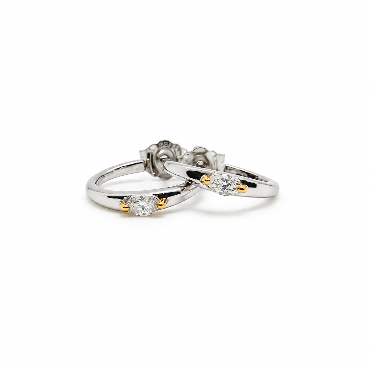 Aros Bicolor Brillante Oval