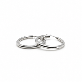 Argollas Bombé Oro Blanco 3cm