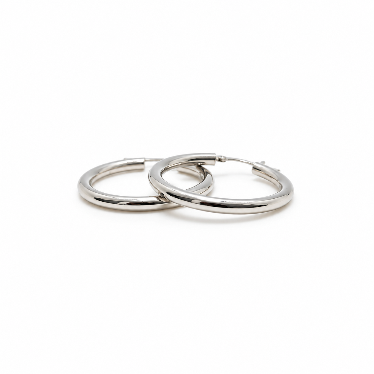 Argollas Oro Blanco 3cm
