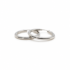 Argollas Oro Blanco 3cm