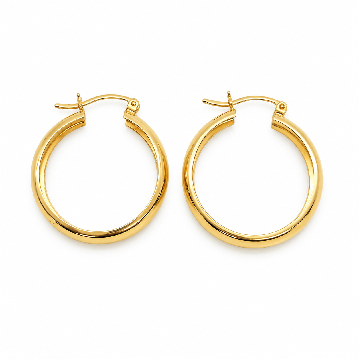 Argollas Bote Oro Amarillo 2,5cm
