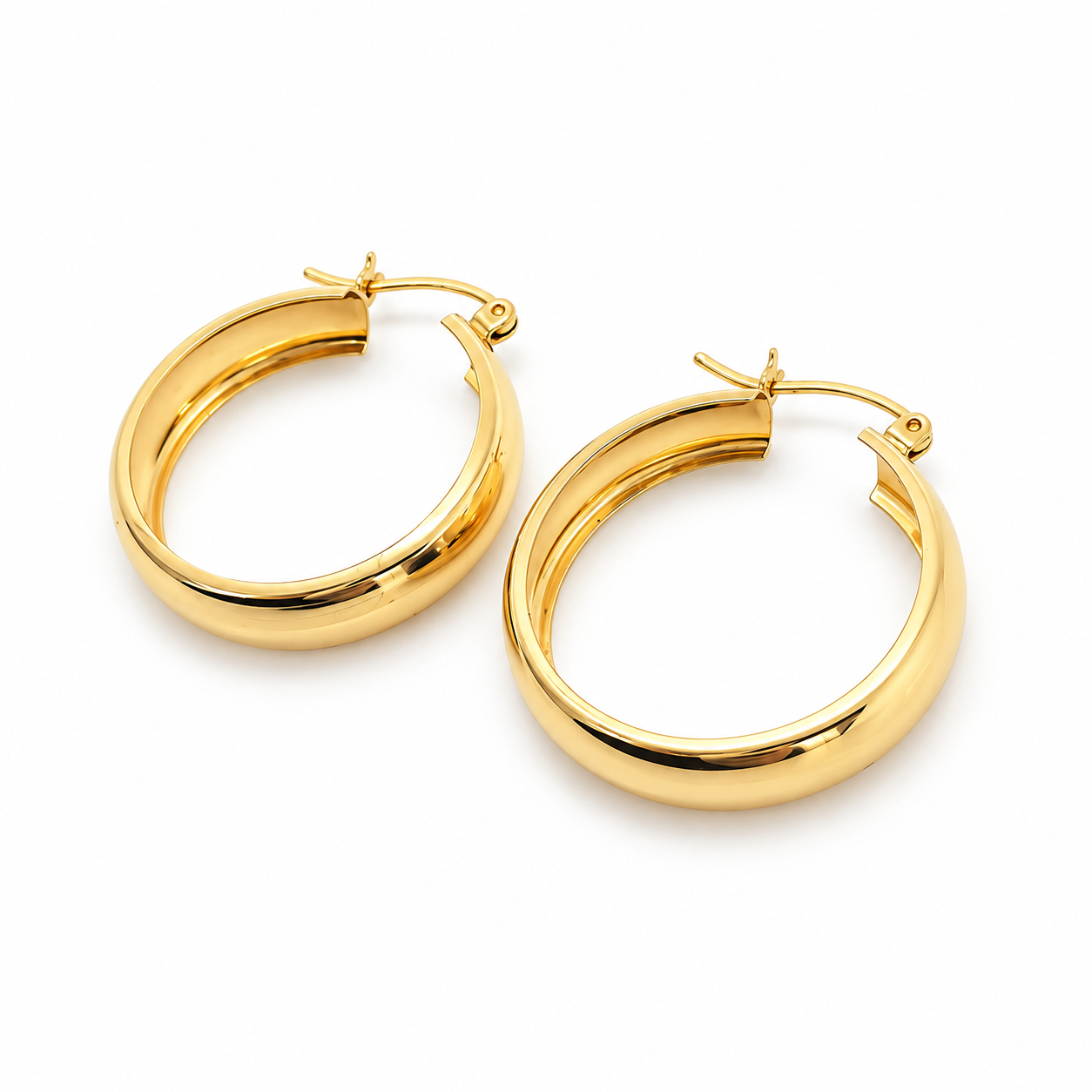 Argollas Bote Oro Amarillo 2,5cm