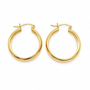 Argollas Bote Oro Amarillo 2,5cm