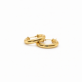 Argollas Bombé Oro Amarillo 3cm