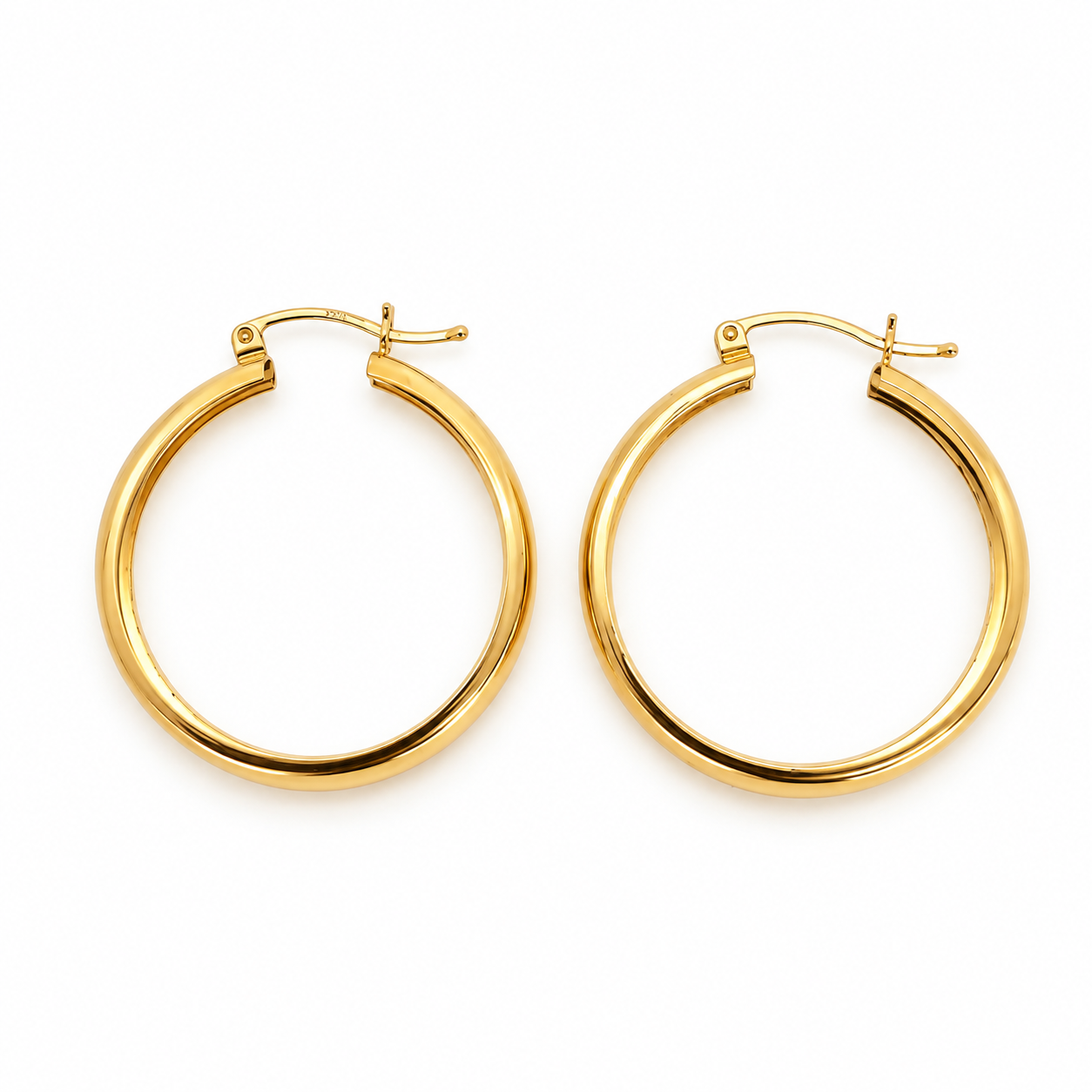 Argollas Bombe Oro Amarillo 3cm