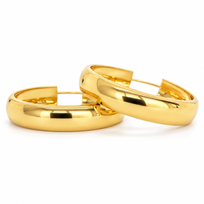 Argollas Bombe Oro Amarillo 3cm