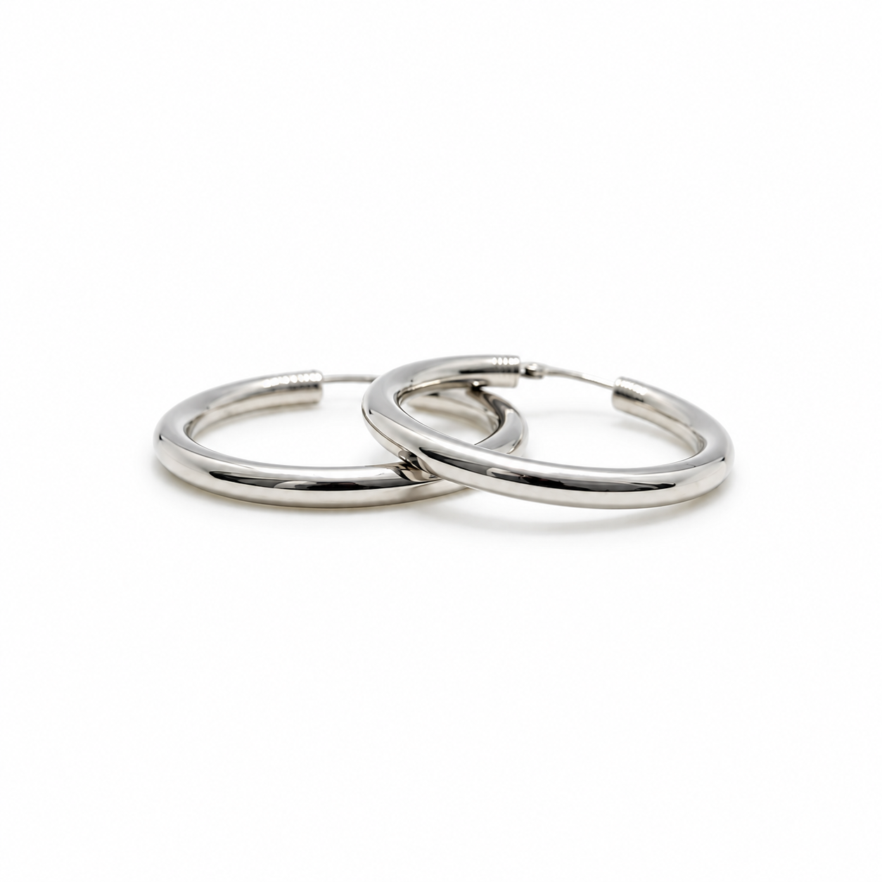 Argollas Oro Blanco 3cm