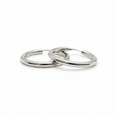 Argollas Oro Blanco 3cm