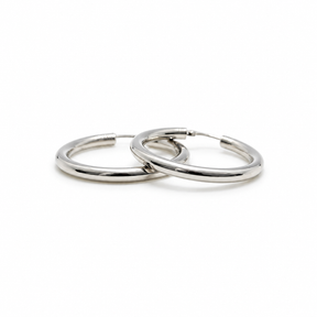 Argollas Oro Blanco 3cm