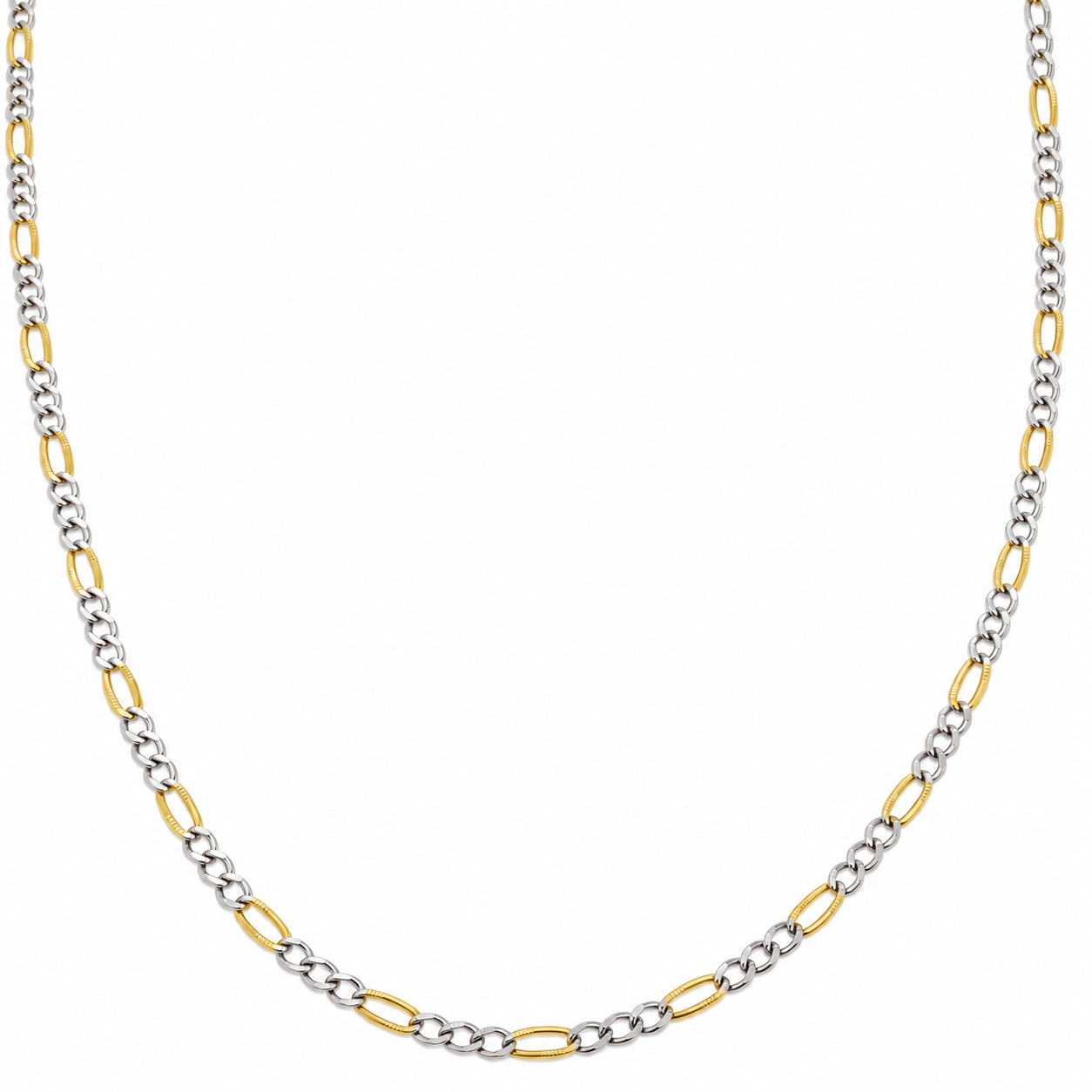 Collar Eslabones Mixtos Bicolor