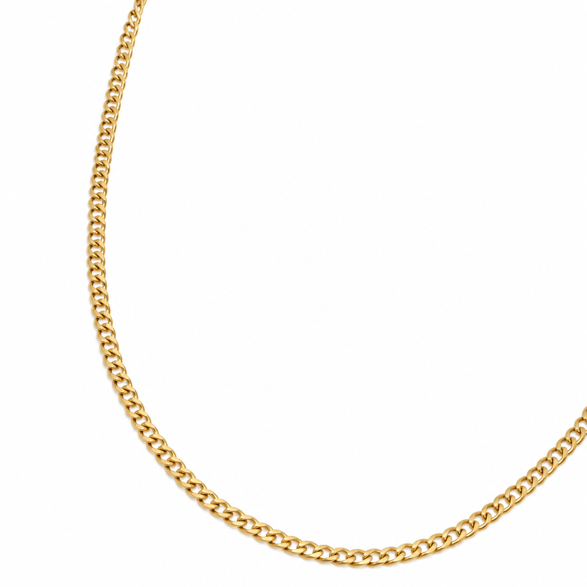 Collar Eslabones Redondos Oro Amarillo