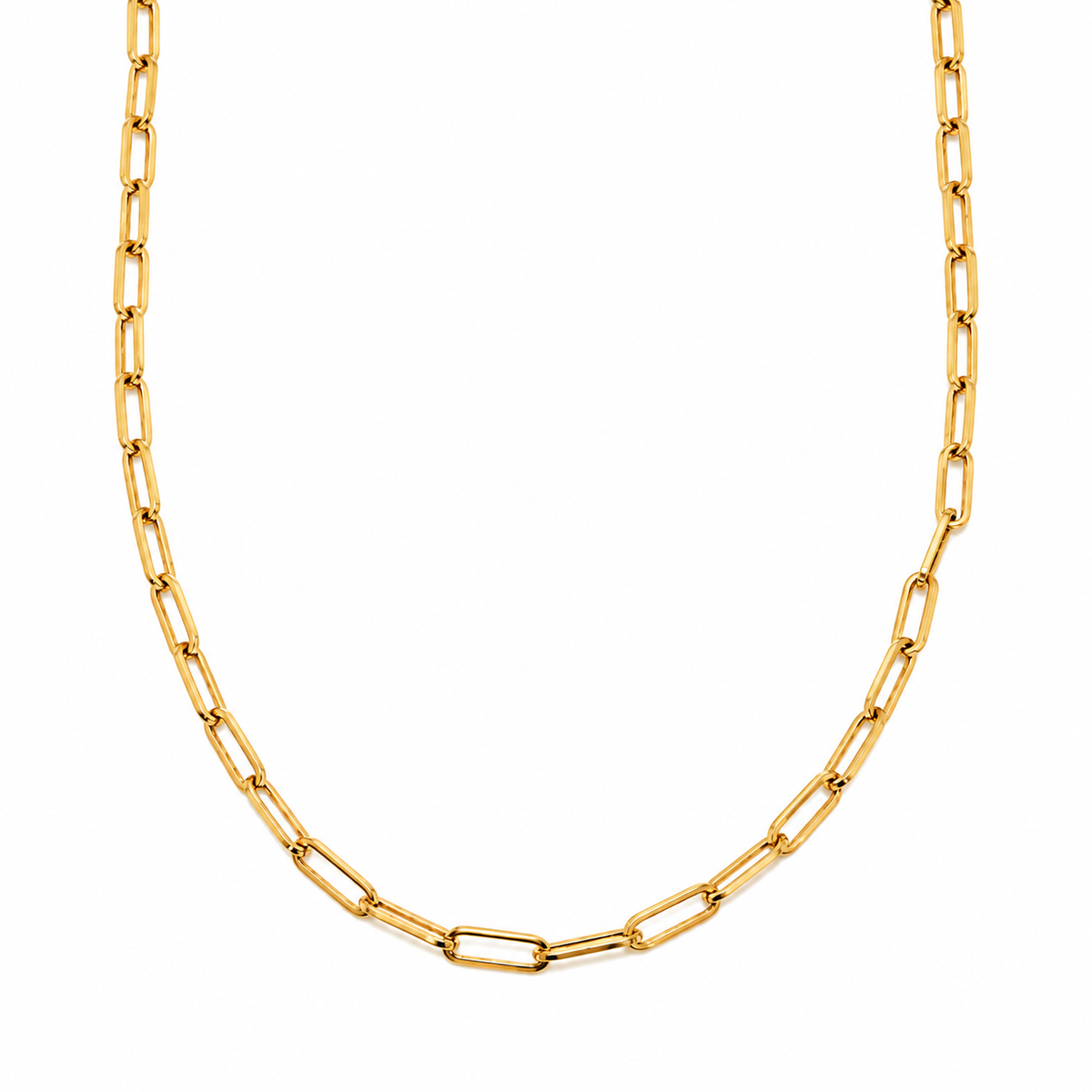 Collar Paperclip Oro Amarillo