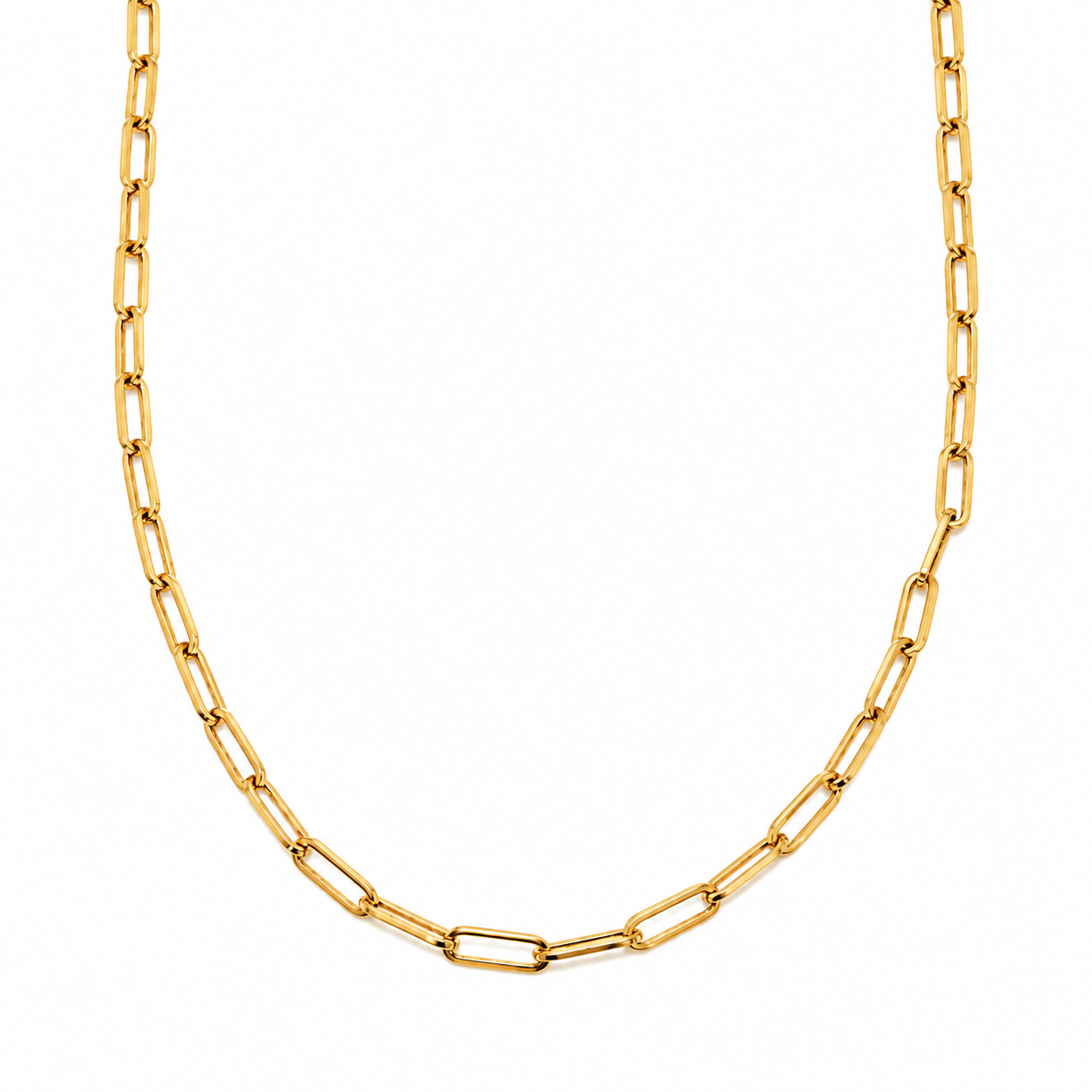 Collar Paperclip Oro Amarillo