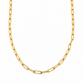 Collar Paperclip Oro Amarillo