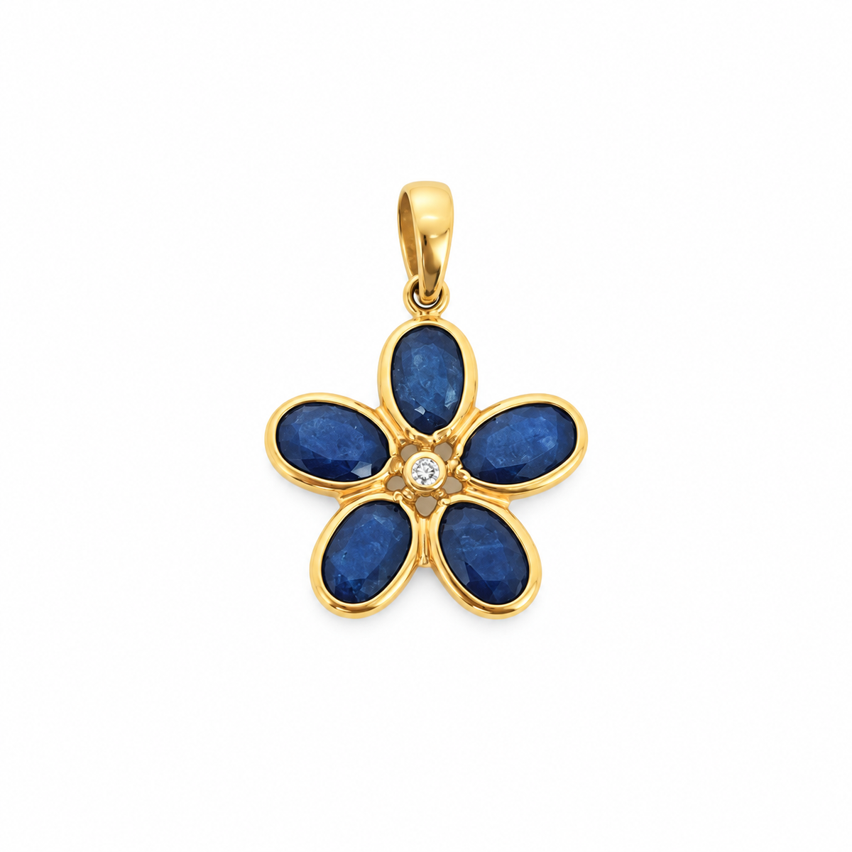 Colgante Flor Zafiro