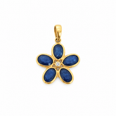 Colgante Flor Zafiro