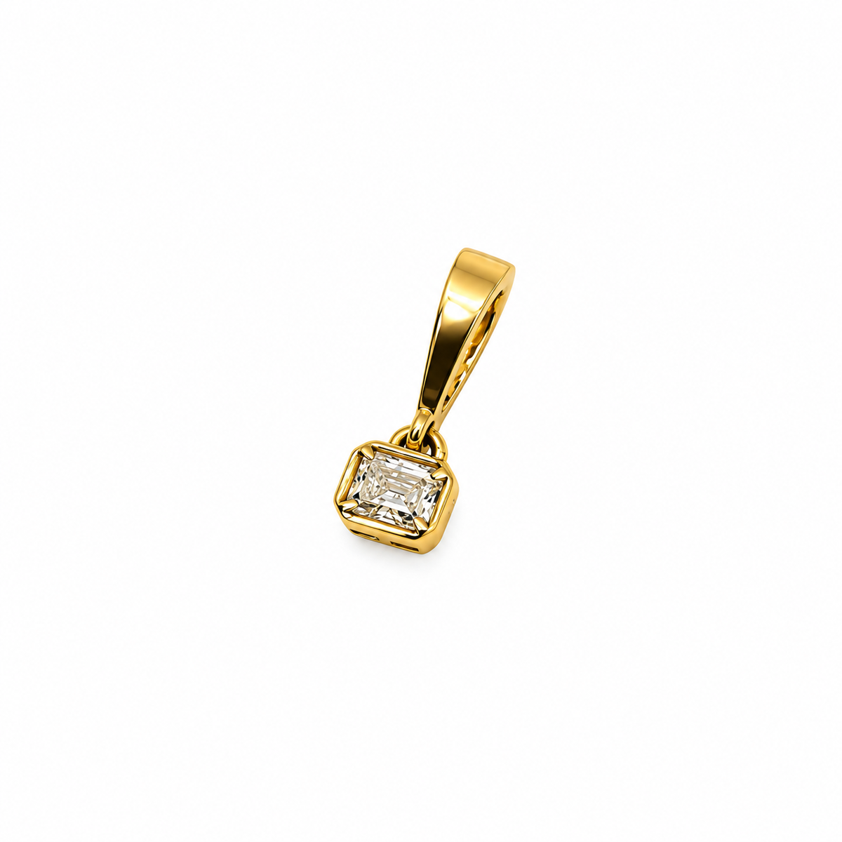 Colgante Rectangular Oro Amarillo