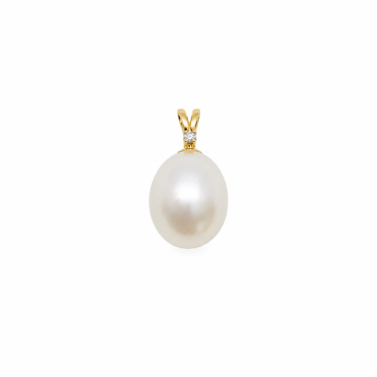 Colgante Perla Cultivada Oro Amarillo y Brillante