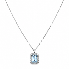 Collar Aguamarina Rectangular