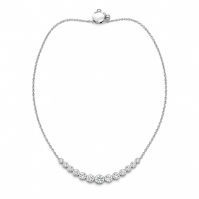 Pulsera Oro Blanco 18K Diamantes Degrade
