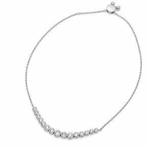 Pulsera Oro Blanco 18K Diamantes Degrade