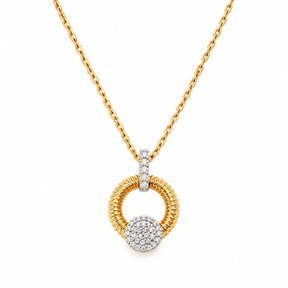 Collar Oro Amarillo 18K Halo Brillantes