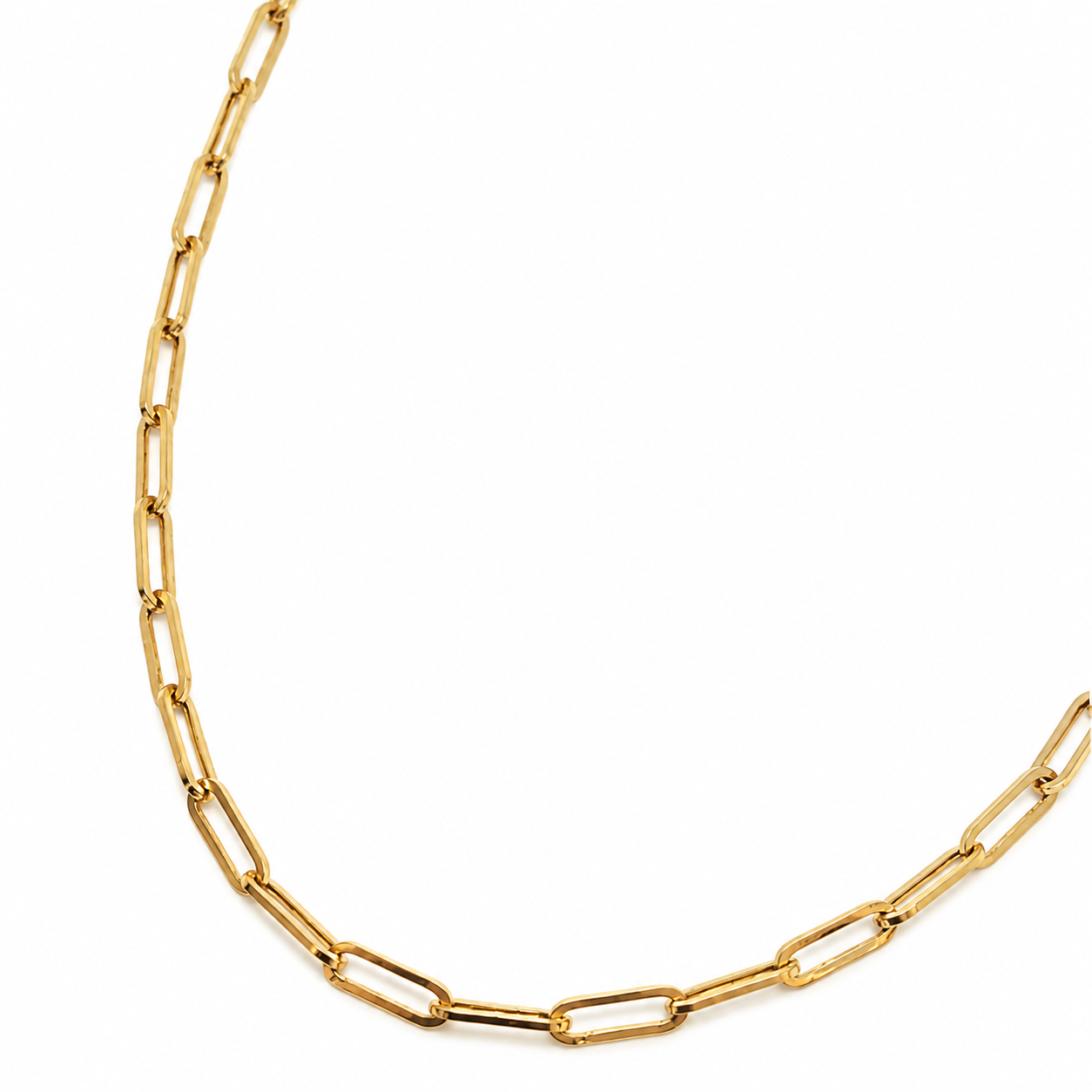 Collar Paperclip Oro Amarillo