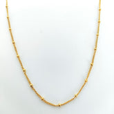 Collar Bolitas Oro Amarillo 18K 46cm