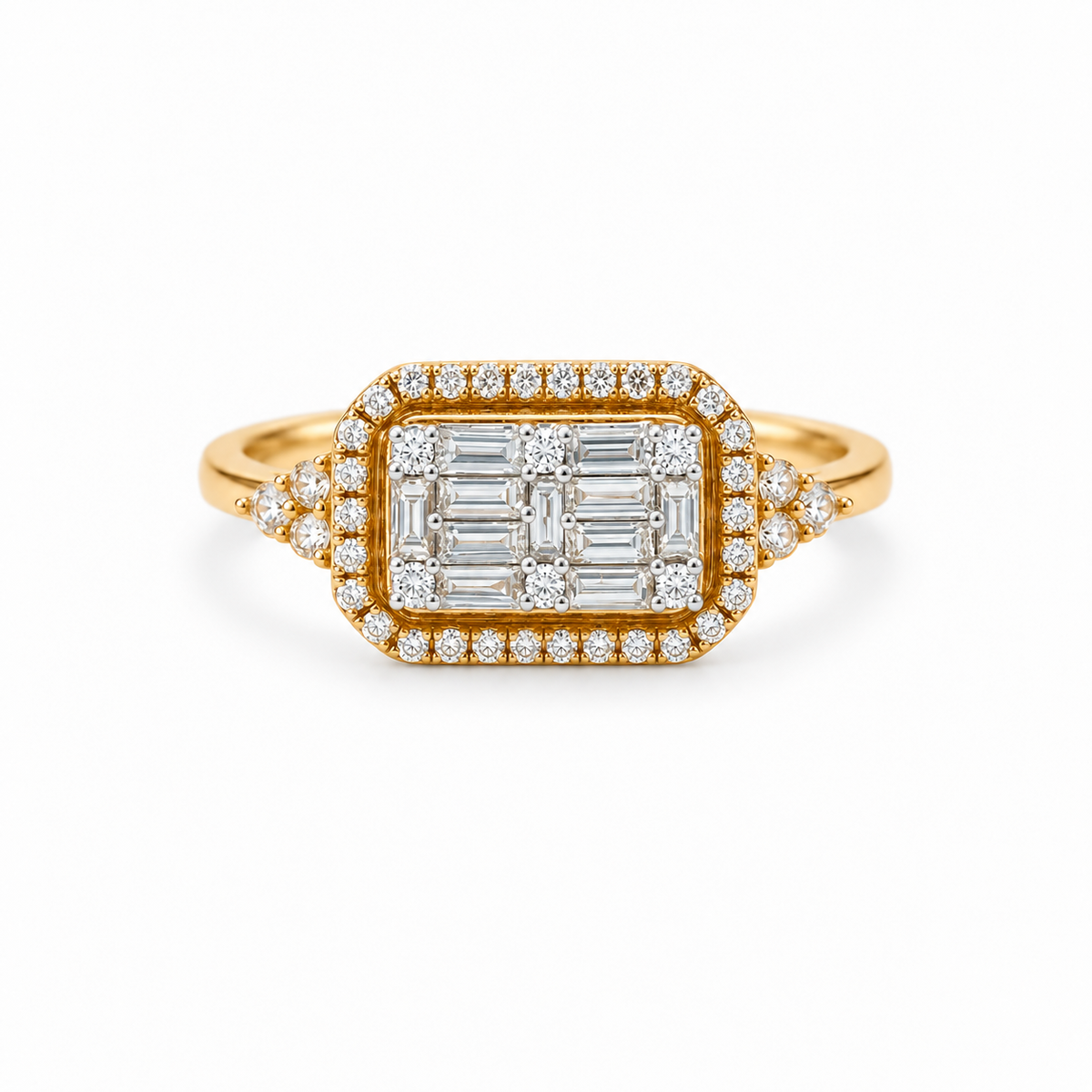 Anillo Placa Baguette