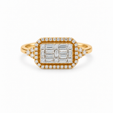 Anillo Placa Baguette