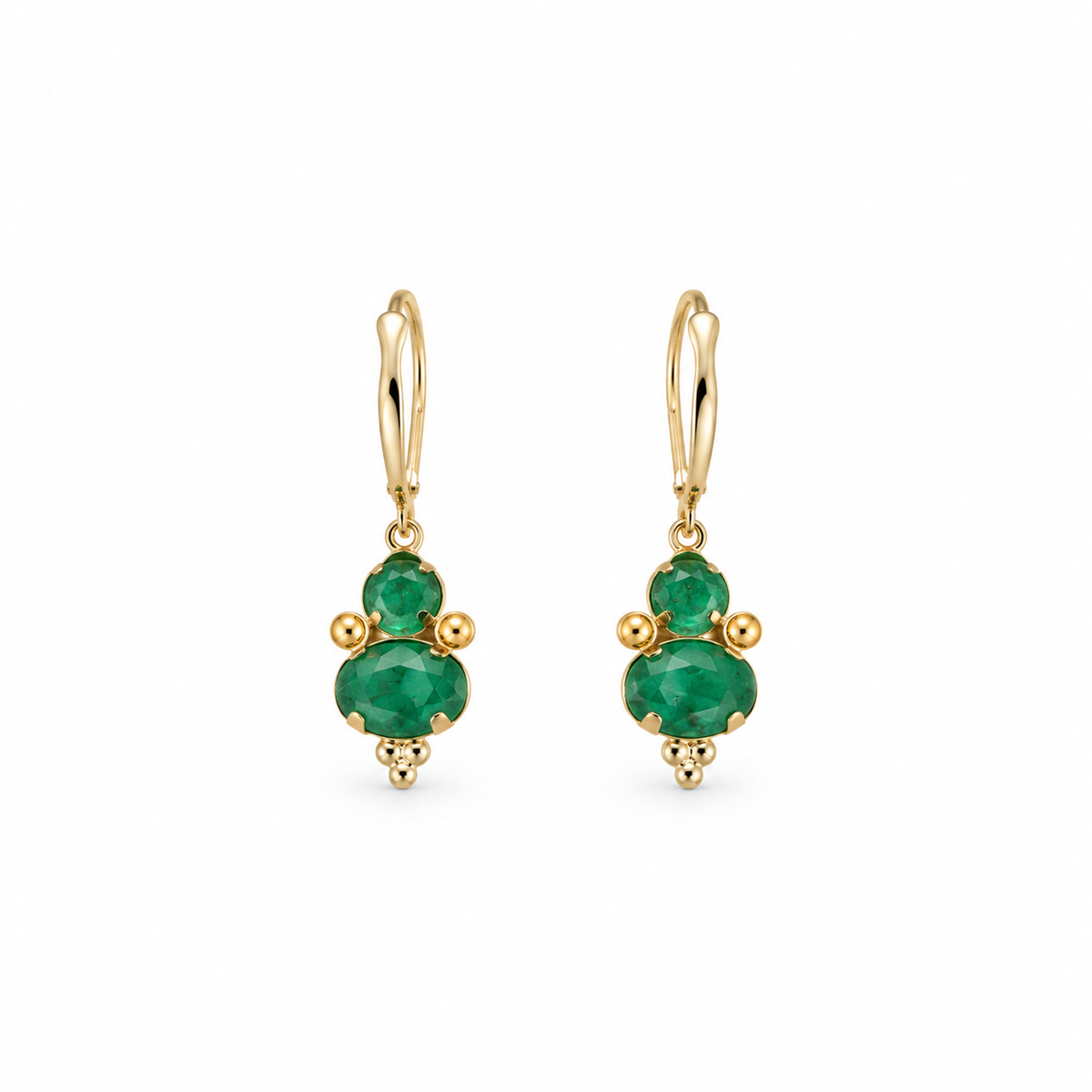 Aros Colgante En Esmeralda